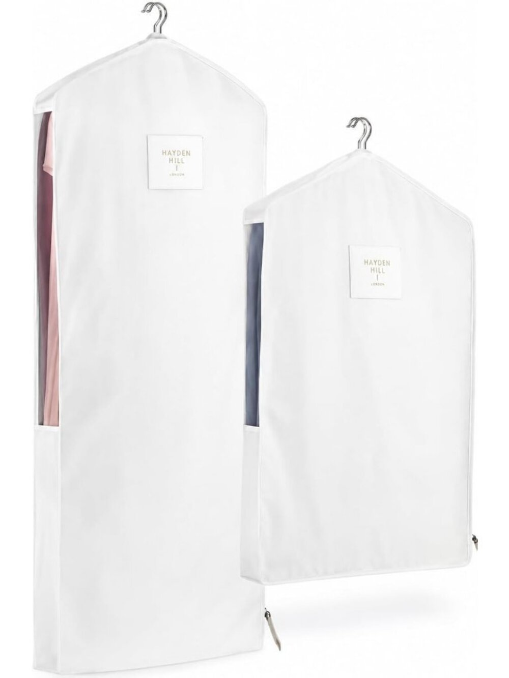 Organic Cotton Garment Storage Bags - 58" & 40" Hanging Clothes Bags - Moth